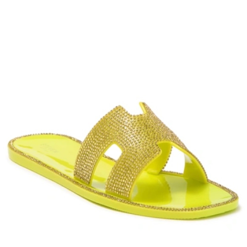 Steve Madden Jewel Green Embellished Sandal size 10